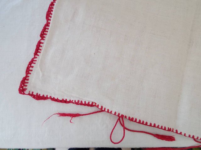 ルーマニア 刺繍 ハート イーラーショシュ クッションカバー ピローケース 53.5X42.5 赤 Romania irasos enbroidery