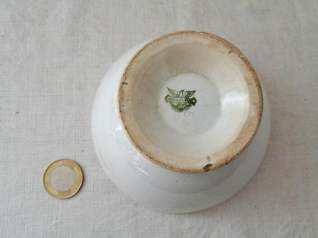 イタリア 鷲のマークの白い器 陶器のボウル Italia porcelan bowl white eagle