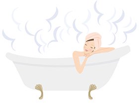 睡眠前の入浴