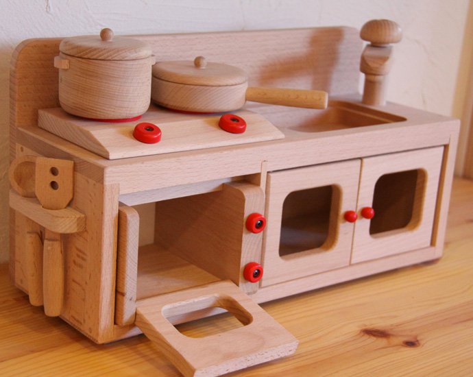 木製の小さいままごとキッチン！だいわミニキッチンセット