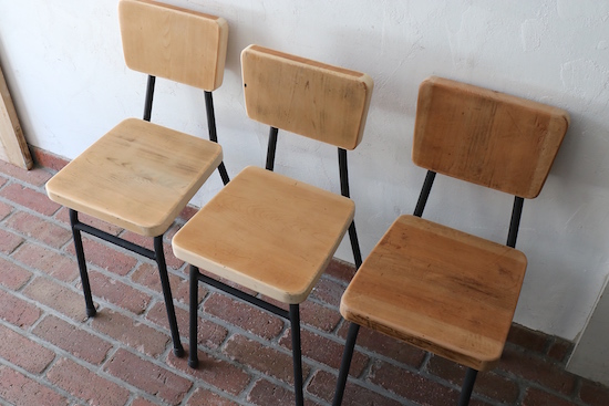 昭和レトロ/リメイクパイプ椅子/- カフェスタイルのアンティークな古 