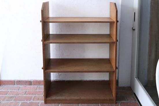 昭和レトロ オープン棚 本棚 4段 約w92 D28 5 H112 5cm カフェスタイルのアンティークな古家具 古道具の雑貨ショップ ひぐらし古具店