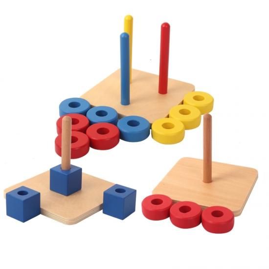 3色リングさし-モンテッソーリ教具をお手頃価格で販売する