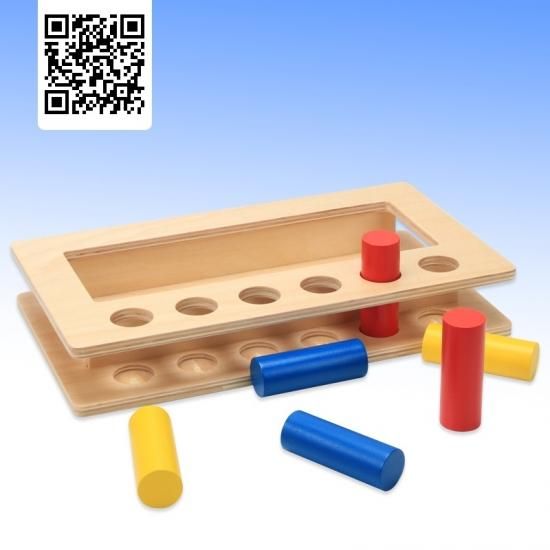 3色シリンダー入れ-モンテッソーリ教具をお手頃価格で販売する