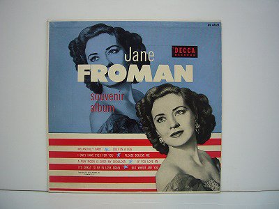 Froman Jane Souvenir Album Decca Dl 6021 Mono 横浜 桜木町 中古ジャズ ボーカルレコード専門店 ベイサイド ジャズレコード