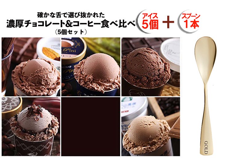 “濃厚チョコレートご当地アイスとアイスクリーム専用スプーンのセット