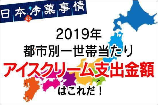 19年都市別一世帯当たりアイスクリーム支出金額