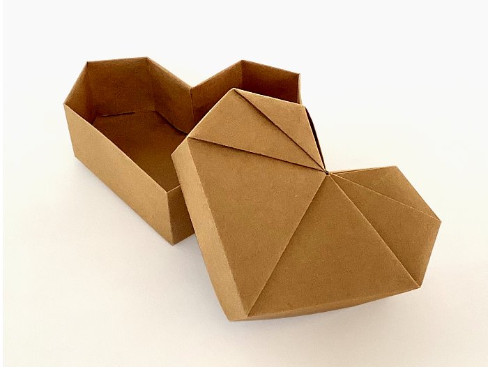 折り紙ハート箱