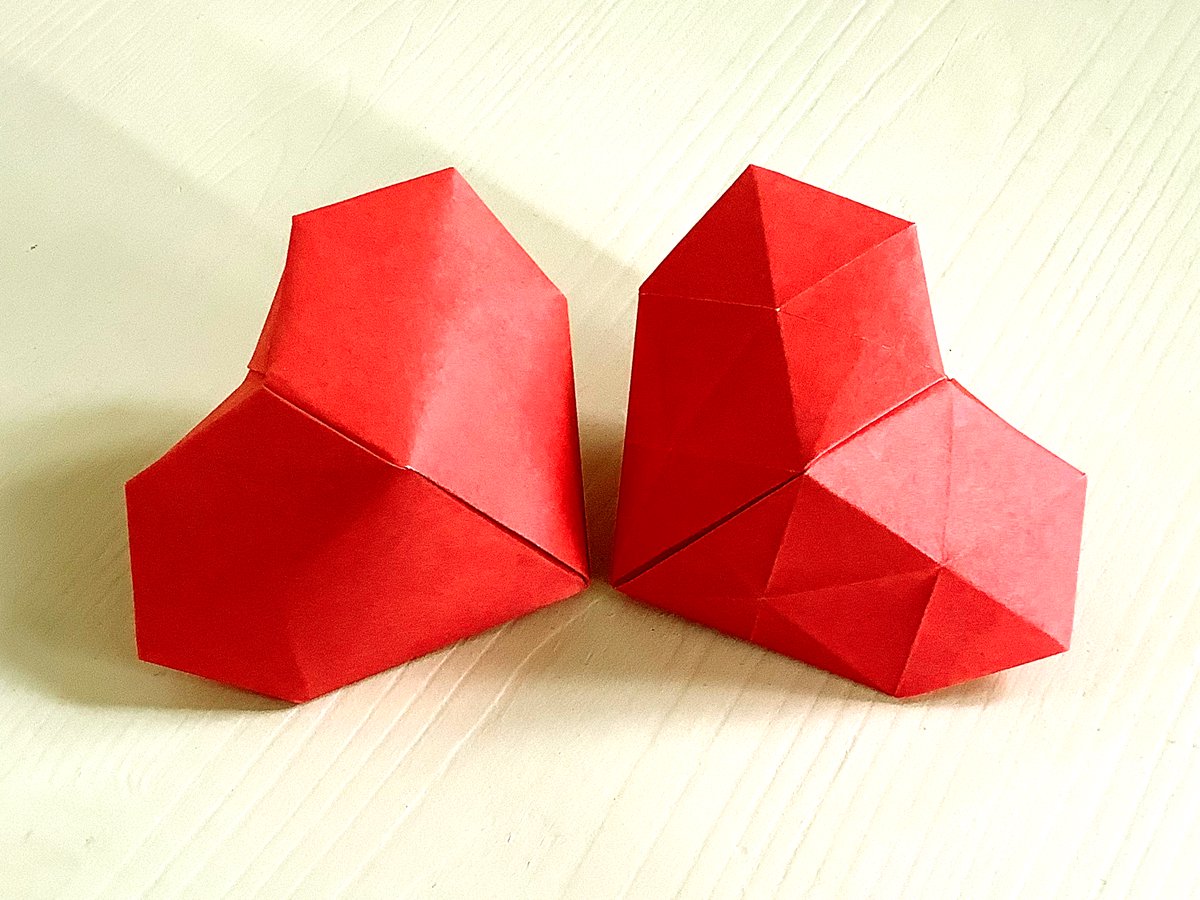 折り紙ハートボックス2種