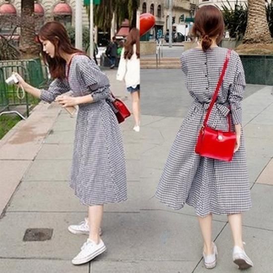 大人ガーリー ギンガムチェック ミモレ丈 シャツワンピース 韓国プチプラパーティードレス通販 Tenderly Dress 大人ガーリー ギンガムチェック ミモレ丈 シャツワンピース 韓国プチプラパーティードレス通販 Tenderly Dress
