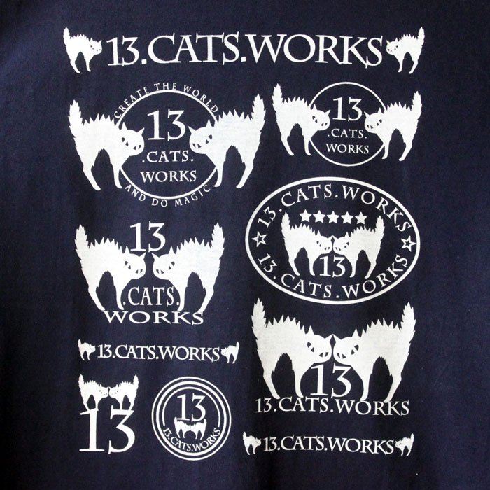 13.CATS.WORKSオリジナルTシャツ（ロゴ・ROCK）<br />
