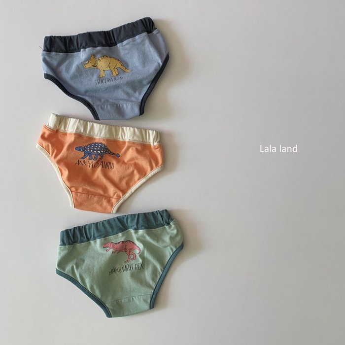 韓国子供服 にじいろこどもふく dinosaur underpants set | 20SS LaLa Land Import